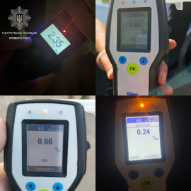 У Кривому Розі з початку серпня патрульні склали 125 протоколів за керування у стані сп’яніння У Кривому Розі з початку серпня патрульні склали 125 протоколів за керування у стані сп’яніння
