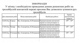 У Кривому Розі на три дні змінять рух тролейбусів №3 та №23