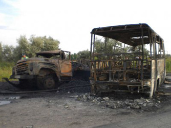 На Днепропетровщине в ДТП сгорел водитель автобуса